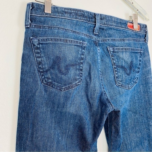 AG Adriano Goldschmied The Angel Womans Bootcut Jeans Size 30R Blue Mid Wash - Picture 10 of 14